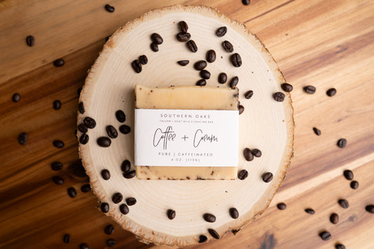 Coffee + Cream Tallow + Goat Milk Luxury Cleansing Bar