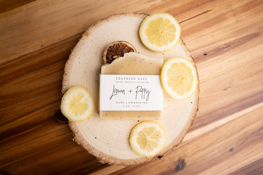 Lemon + Poppy Tallow + Goat Milk  Luxury Cleansing Bar